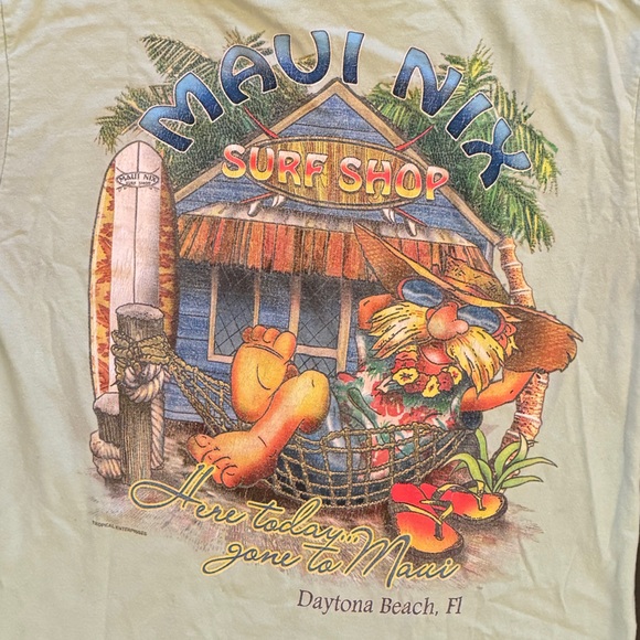 🏖️Maui Nix Surf Shop Seafoam with Full Back Design LongSleeve CC Shirt - Size S - Picture 2 of 5